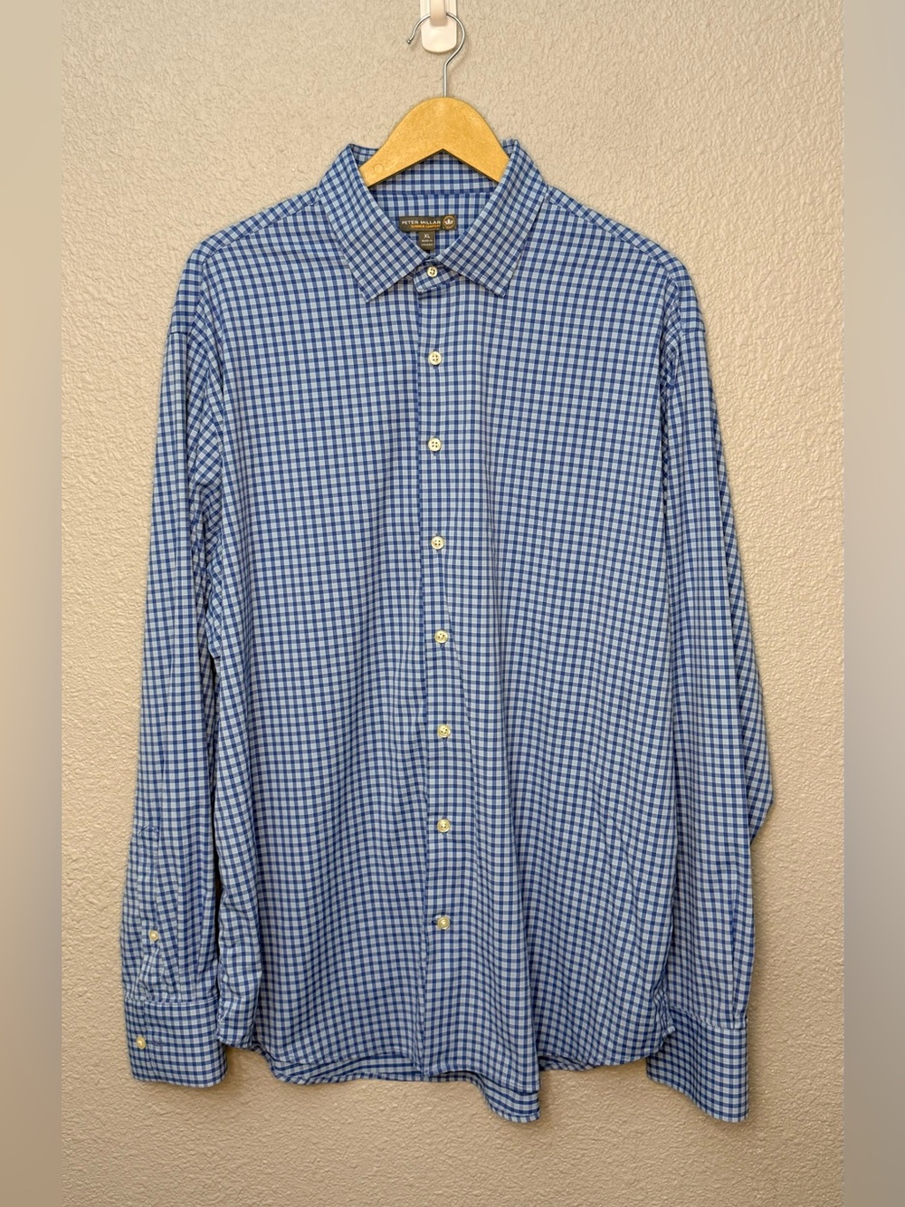 Peter Millar | Livingston Performance Check Woven Shirt | Size XL
